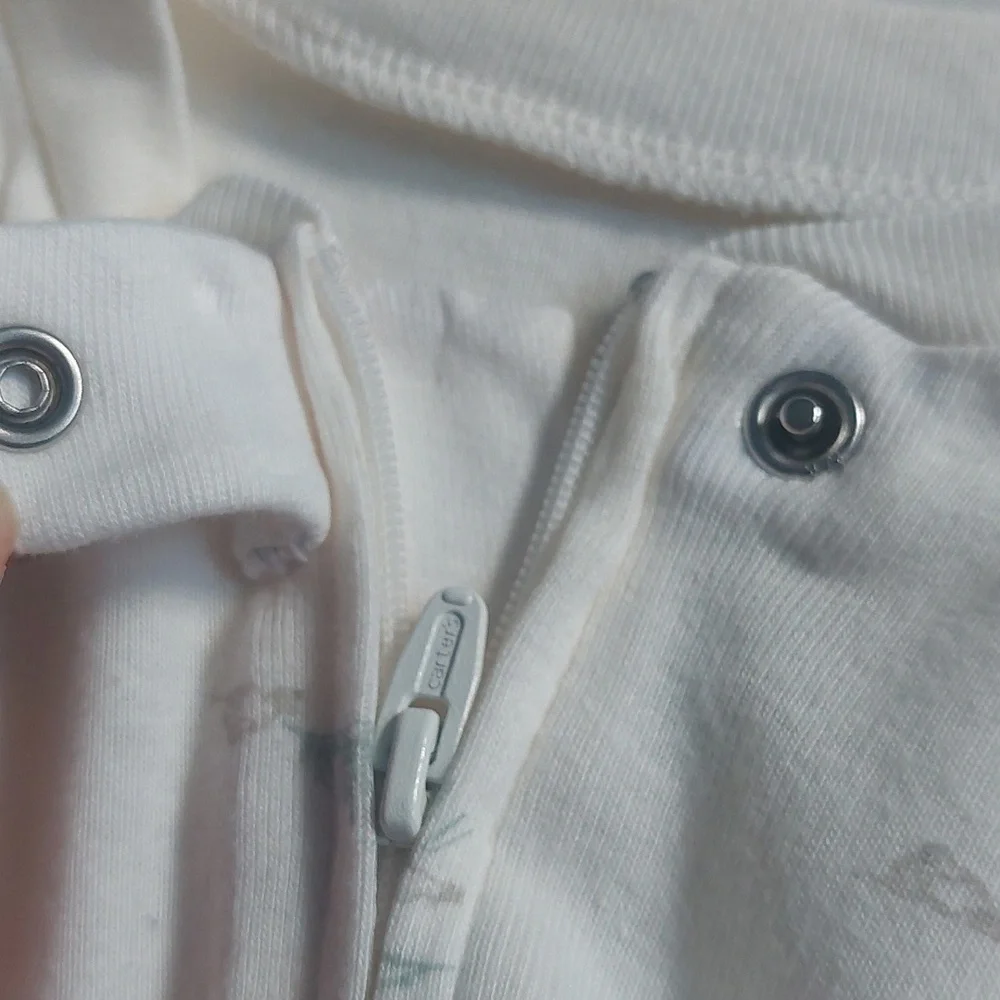 Carter's White Footie One Piece with‎ Soft Cotton Comfort 9 months